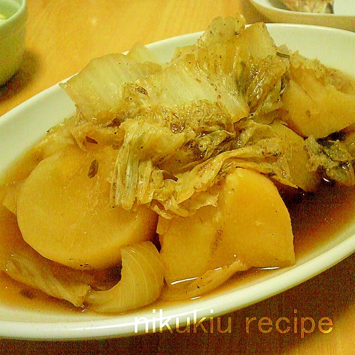 簡単おいしい 大根ねぎ白菜じゃがいもたまねぎの煮物 レシピ 作り方 By Nikukiu 楽天レシピ